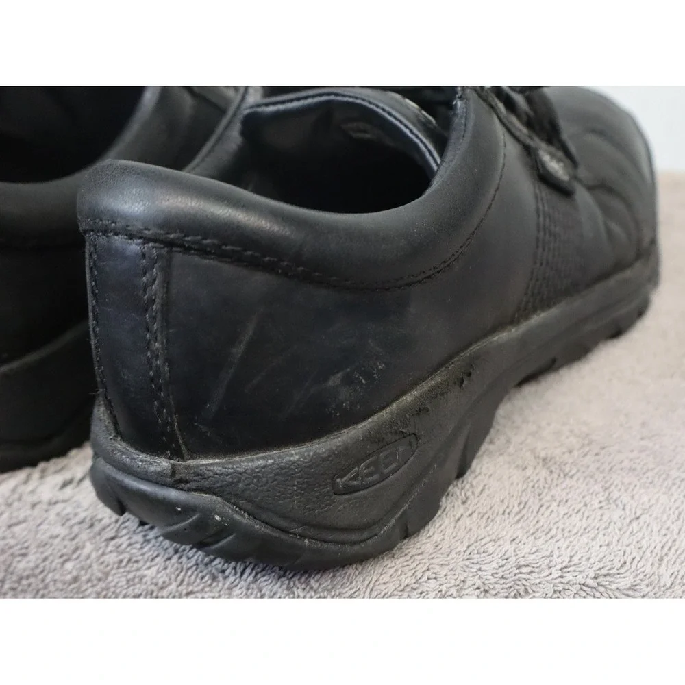 KEEN Austin Mens Black Leather Oxford Shoes Size 11.5‎ US